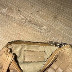 Bottega Veneta Beige Woven Leather Clutch